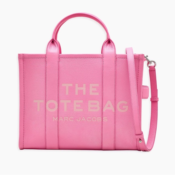 SMALL Marc Jacobs Petite Pink Tote Bag with Textured Leather & Detach Strap - Picture 13 of 13